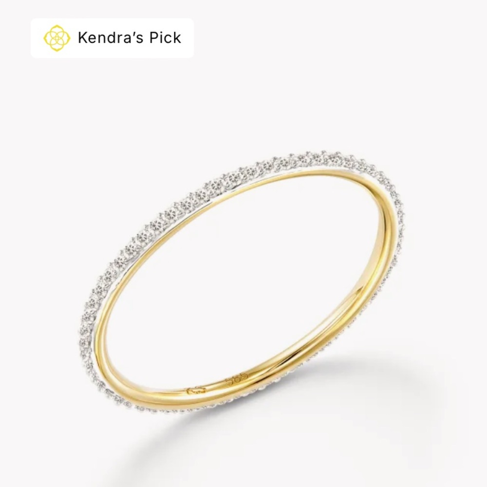 Kendra Scott .24 carat Angelina 14K Yellow Gold Band with White Diamonds